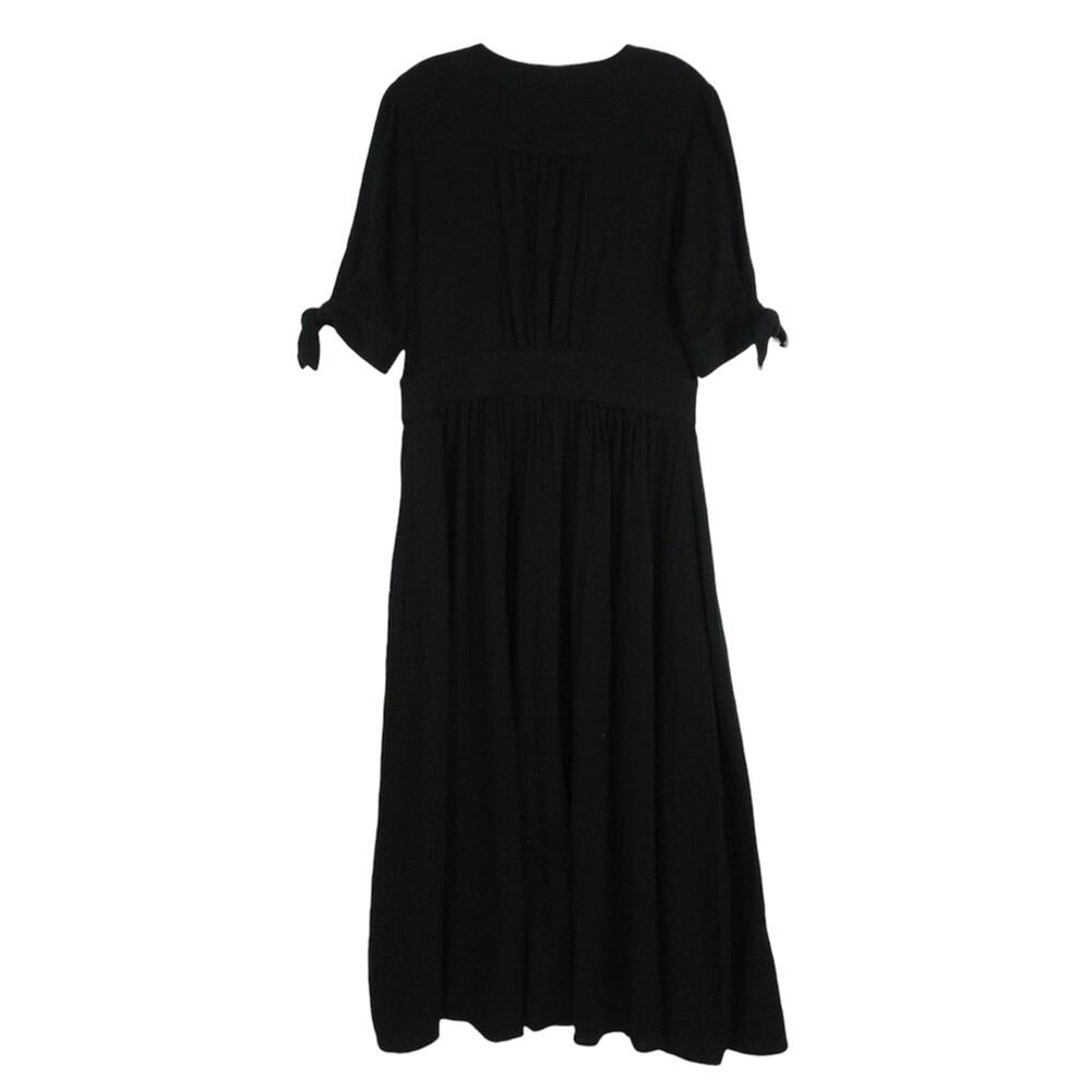 FREE PEOPLE Love of My Life Black Cotton Midi Dress Women's Size Large NEW - Picture 5 of 14